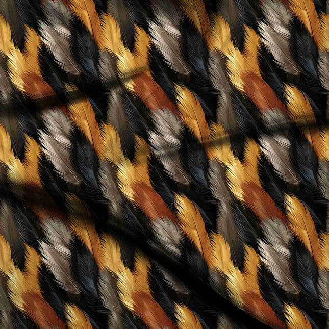 metallic gold animal digital print fabric texture — medium scale closeup