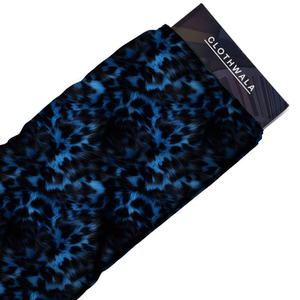 deep black animal print fabric draped — co-ord set styling
