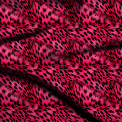 fuchsia pink animal digital print fabric texture — large scale closeup