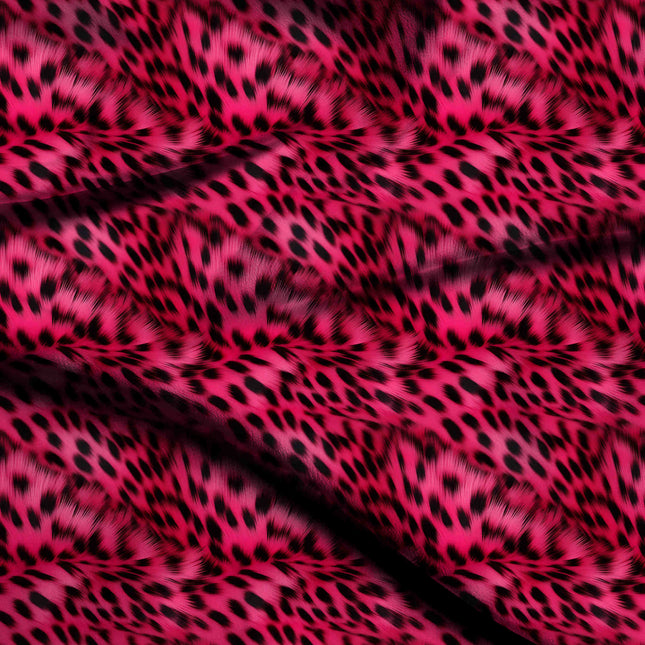 fuchsia pink animal digital print fabric texture — large scale closeup
