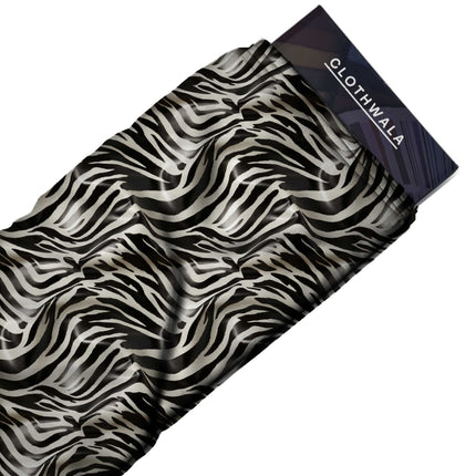 black animal fabric detail — glossy finish digital print closeup