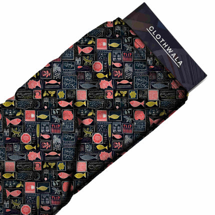 midnight blue other all-over print pattern — medium scale repeat layout
