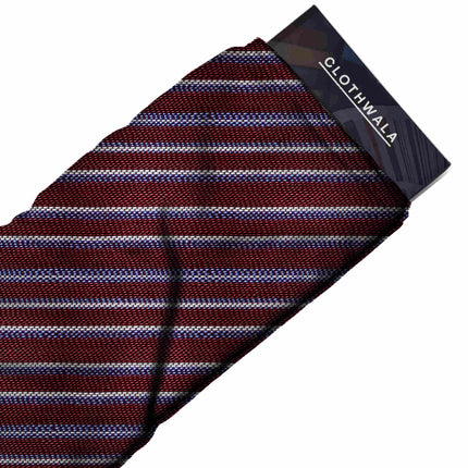 burgundy stripes all-over print pattern — medium scale repeat layout