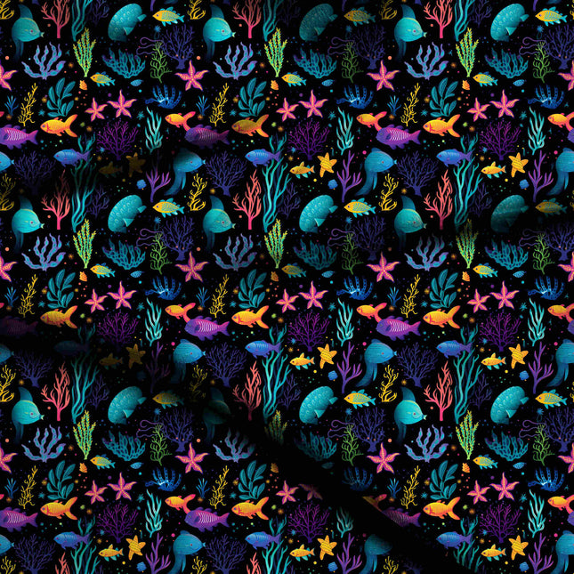 Teal Tropical Digital Print Fabric | Maxi | Luxe Resort Wear | Viscose Rayon Print - 1885