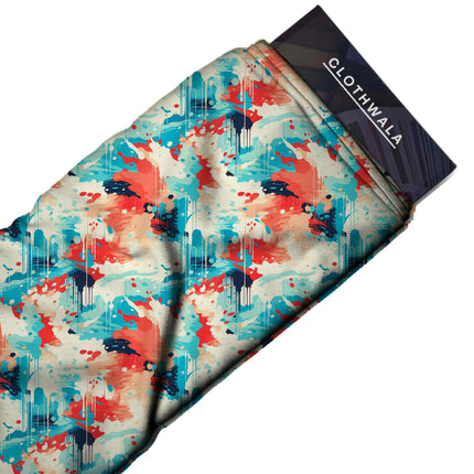 ivory cream abstract all-over print pattern — large scale repeat layout