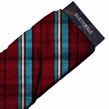 claret red stripes print fabric draped — palazzo pants styling