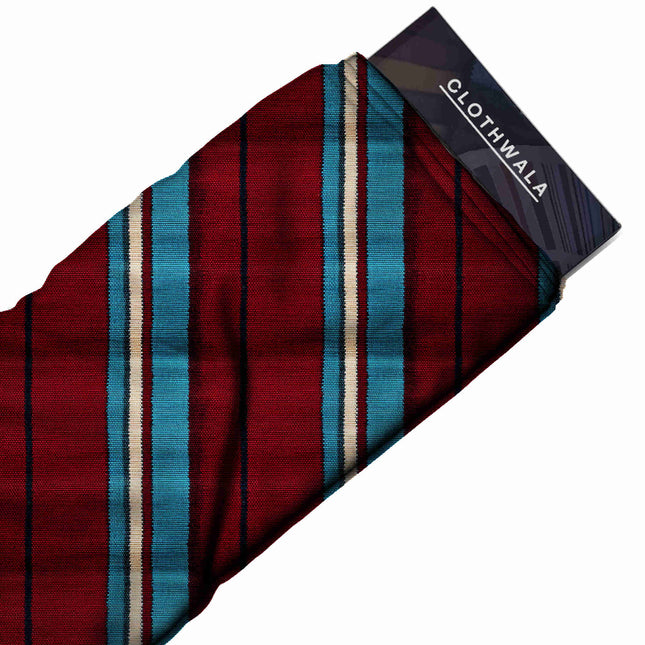 claret red stripes print fabric draped — palazzo pants styling