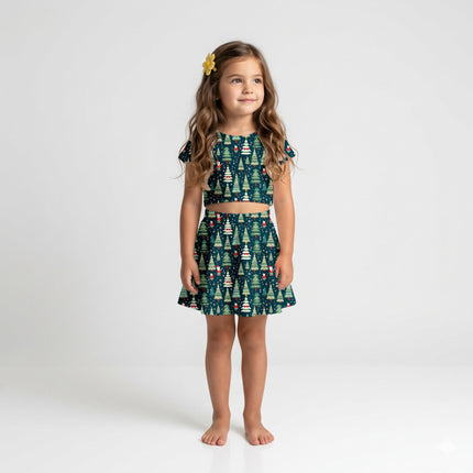 Forest Green Floral Digital Print Fabric for Set | festive occasion wear - Image 8
