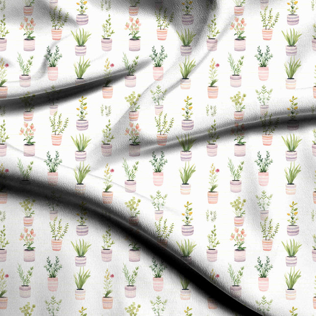 dusty rose floral digital print fabric texture — medium scale closeup