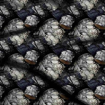 charcoal grey other print fabric draped — co-ord set styling