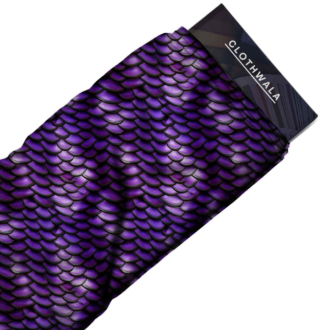 deep violet other print fabric draped — evening gown styling