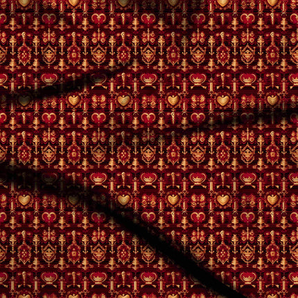 burgundy red other digital print fabric texture — medium scale closeup