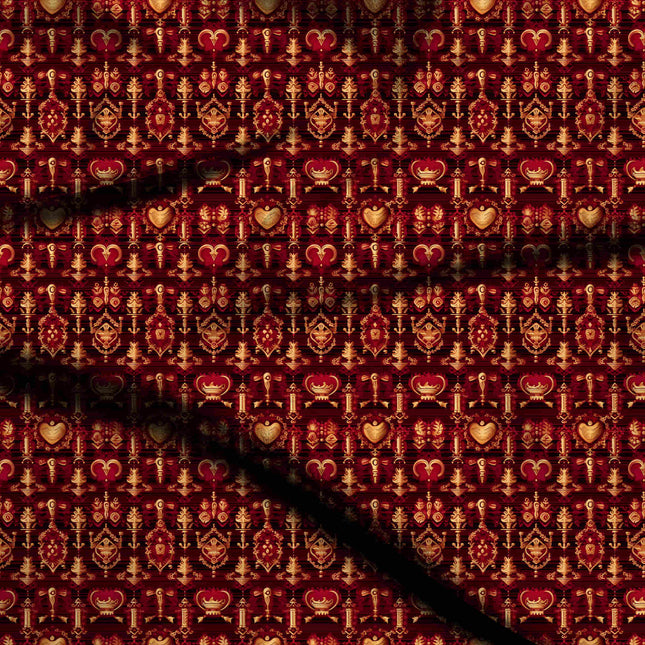 burgundy red other digital print fabric texture — medium scale closeup