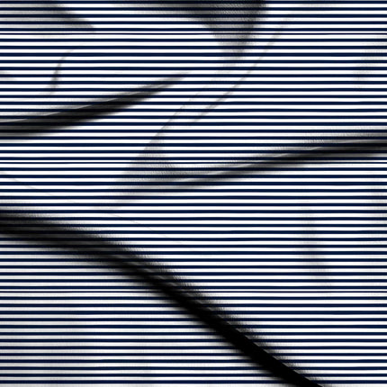 navy blue stripes digital print fabric texture — fine scale closeup