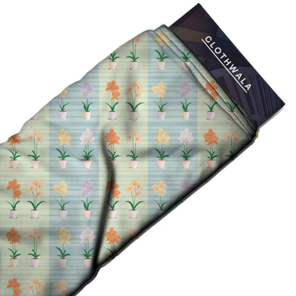 pale yellow floral all-over print pattern — medium scale repeat layout