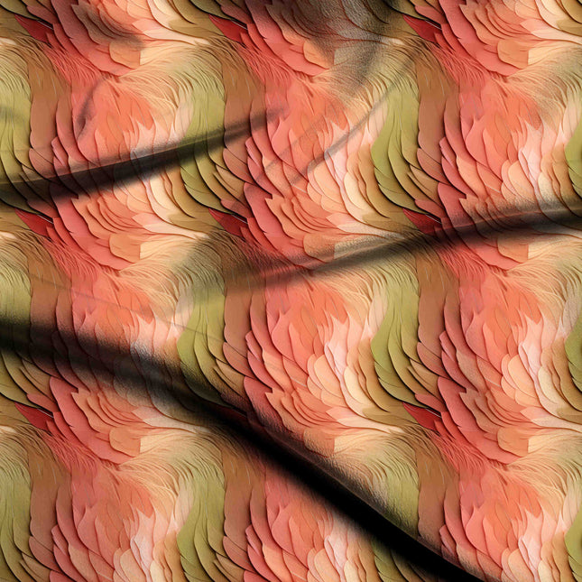 dusty rose animal digital print fabric texture — medium scale closeup