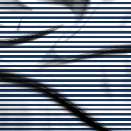 navy blue stripes digital print fabric texture — medium scale closeup