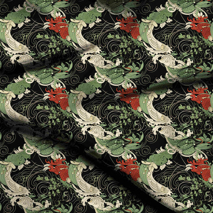 midnight black other digital print fabric texture — large scale closeup
