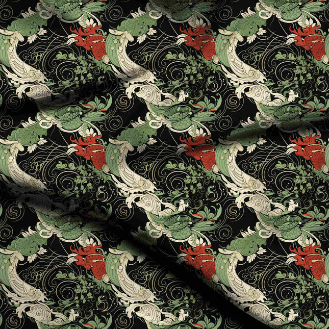 midnight black other digital print fabric texture — large scale closeup