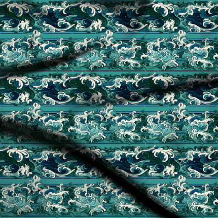 teal other digital print fabric texture — large scale closeup