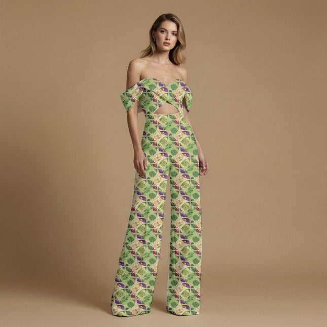 sage green other print fabric draped — maxi dress styling