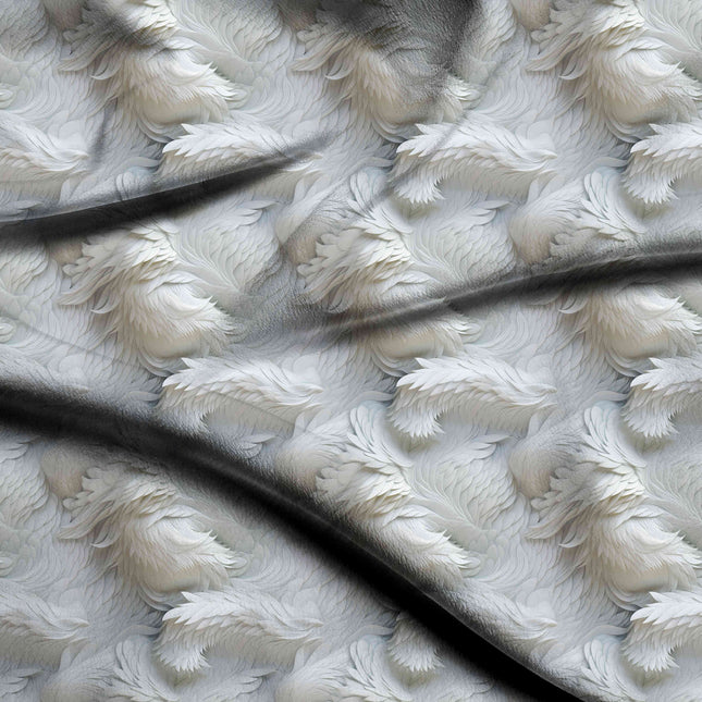 ivory white other digital print fabric texture — medium scale closeup