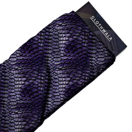 amethyst purple animal print fabric draped — trousers styling