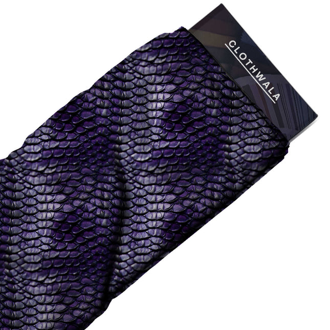 amethyst purple animal print fabric draped — trousers styling