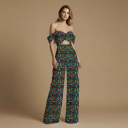 electric turquoise other all-over print pattern — medium scale repeat layout