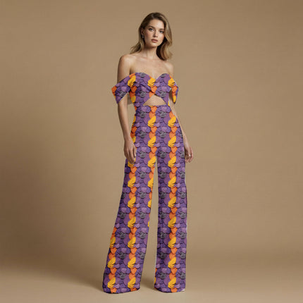 amethyst purple animal print fabric draped — saree blouse styling