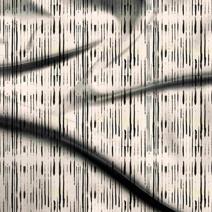 ivory cream stripes digital print fabric texture — medium scale closeup