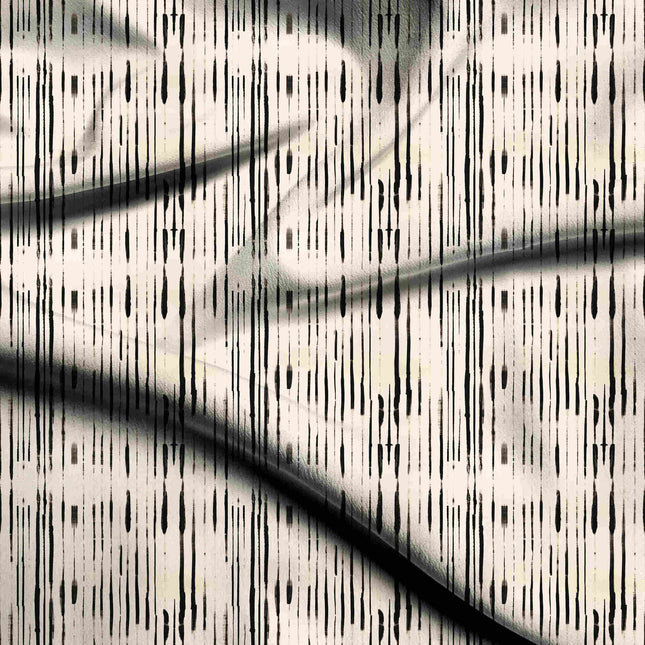 ivory cream stripes digital print fabric texture — medium scale closeup