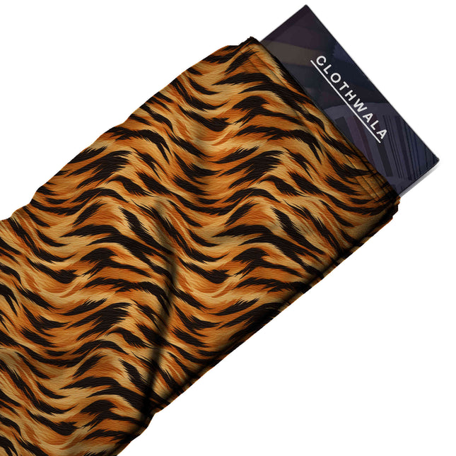 goldenrod animal print fabric draped — maxi dress styling