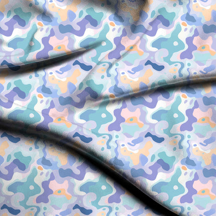 lavender mist abstract digital print fabric texture — medium scale closeup