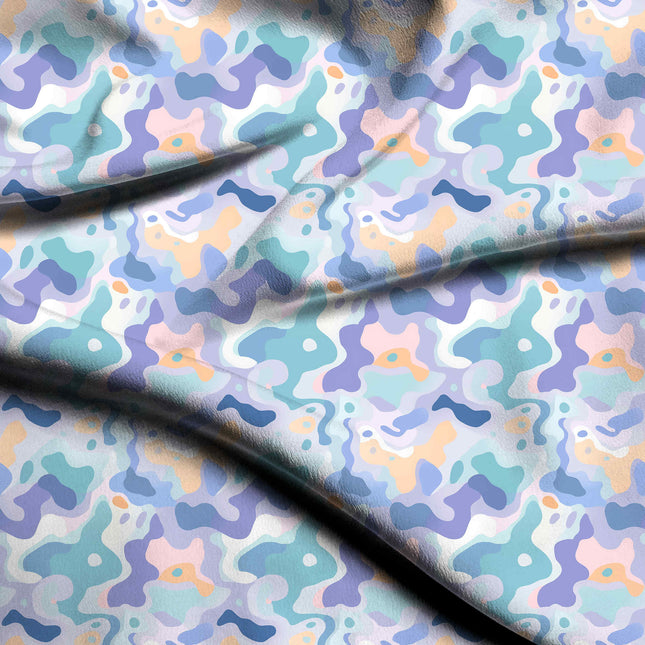 lavender mist abstract digital print fabric texture — medium scale closeup