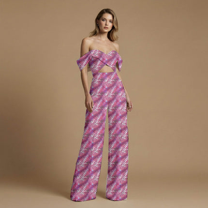 magenta animal all-over print pattern — fine scale repeat layout