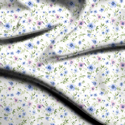 dusty rose floral digital print fabric texture — fine scale closeup