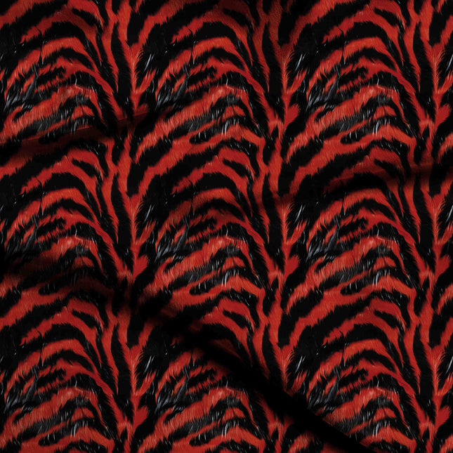 jet black animal digital print fabric texture — large scale closeup