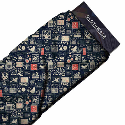midnight blue other all-over print pattern — medium scale repeat layout