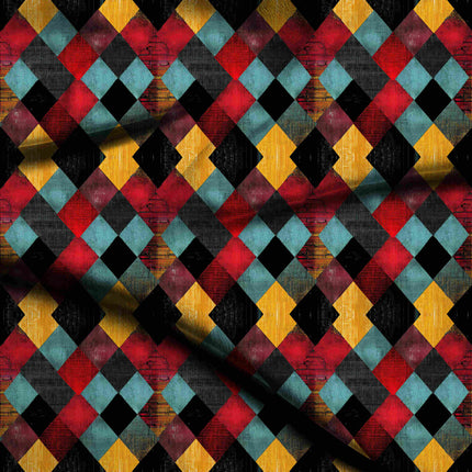 deep crimson geometric fabric detail — textured finish digital print closeup