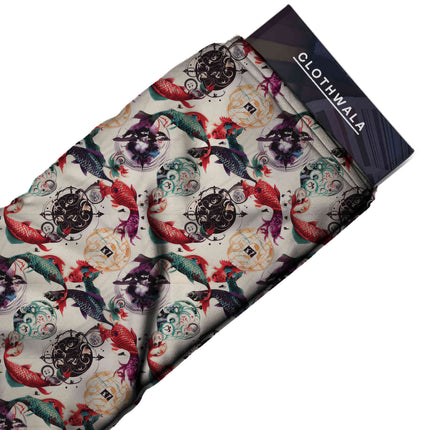 crimson red other all-over print pattern — medium scale repeat layout