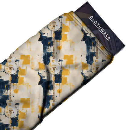 ivory cream other print fabric draped — jacket styling