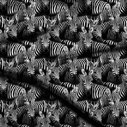 jet black animal digital print fabric texture — large scale closeup