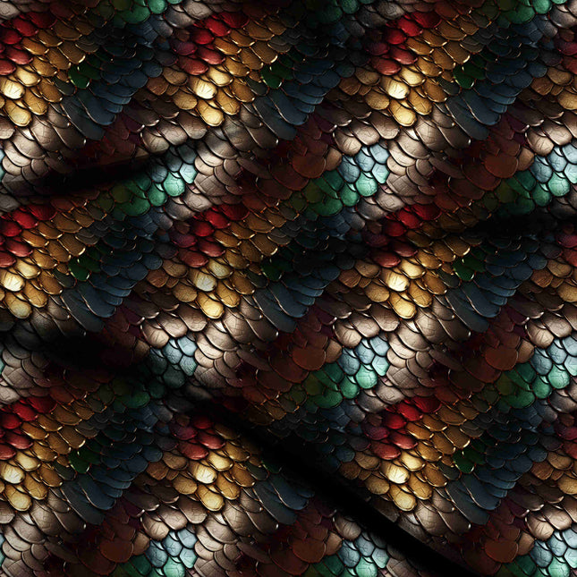 garnet red animal digital print fabric texture — fine scale closeup