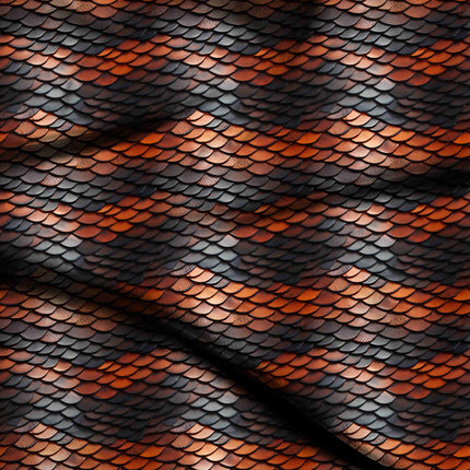 burnt sienna animal digital print fabric texture — medium scale closeup