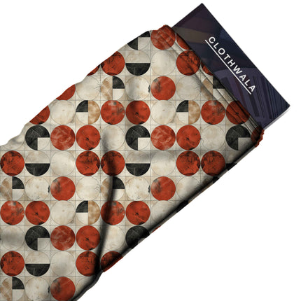 print fabric draped — stole styling