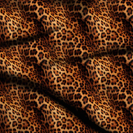golden tan animal digital print fabric texture — medium scale closeup