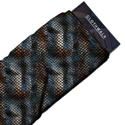 charcoal grey animal fabric detail — glossy finish digital print closeup