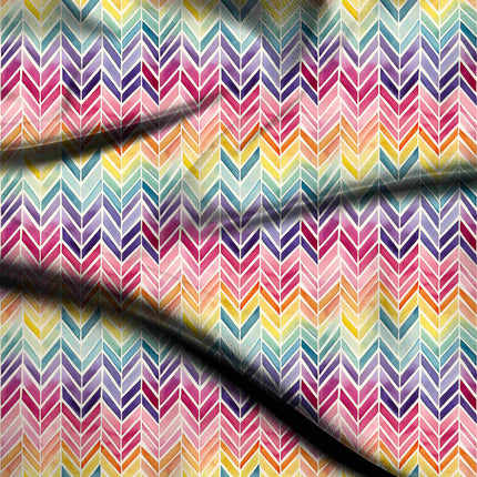 magenta geometric digital print fabric texture — medium scale closeup