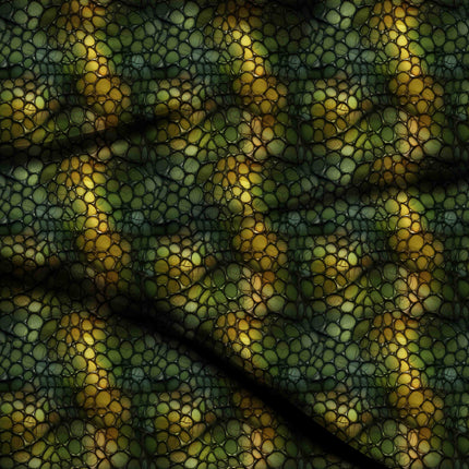 forest green animal digital print fabric texture — medium scale closeup